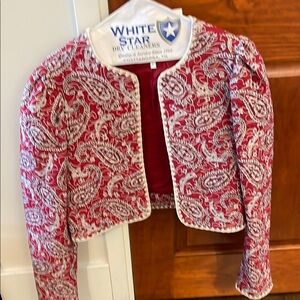SEA NY Bandana Red Paisley Quilt Jacket